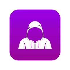 Hood icon digital purple for any design isolated on white vector illustration