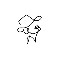 Obraz premium one line, face, woman icon. Element of woman in thin one line icon