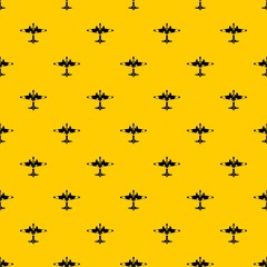 Military fighter aircraft pattern seamless vector repeat geometric yellow for any design