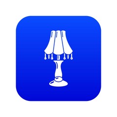 Close lamp icon blue vector isolated on white background