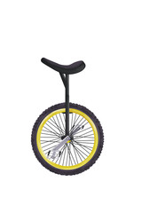 Drawn unicycle on white background. One- wheel bicycle © Julia