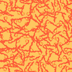 UFO camouflage of various shades of orange and red colors