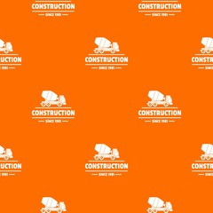 Construction company pattern vector orange for any web design best