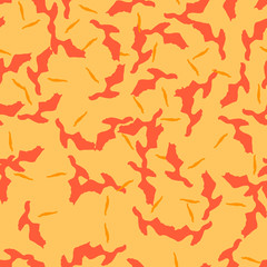 UFO camouflage of various shades of orange and red colors