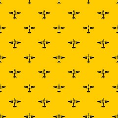 Military fighter plane pattern seamless vector repeat geometric yellow for any design