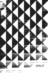 Grunge abstract geometric pattern. Vertical black and white backdrop.