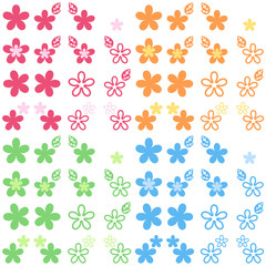 ４色花マークセット2