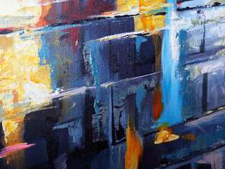 Abstract background colorful oil paint multi colors paint brush.