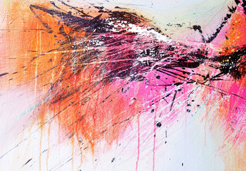 Abstract background colorful oil paint multi colors paint brush.
