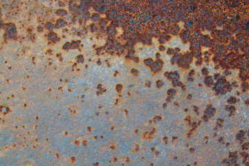 Old rusty iron sheet. Close-up. Background. Texture.