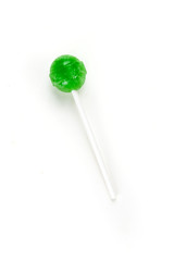 Single colorful candy sucker on a stick