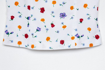 Seamless floral print pattern with fabric.