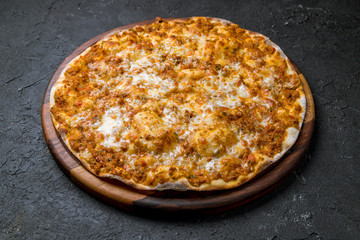 lahmacun Turkish cuisine on the board