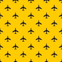 Military fighter plane pattern seamless vector repeat geometric yellow for any design
