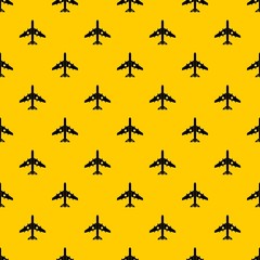 Military fighter plane pattern seamless vector repeat geometric yellow for any design