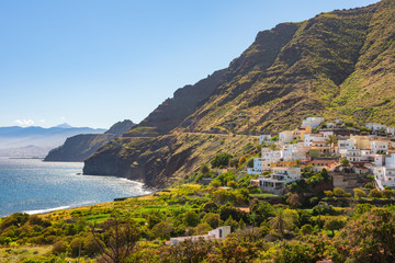 Beautiful view Igueste de San Andres small village on Tenerife Canary Islands, Spain