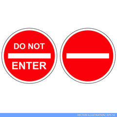 Do not enter sign flat design. Vector illustration EPS 10