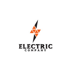 Obraz premium Electric company logo design vector template