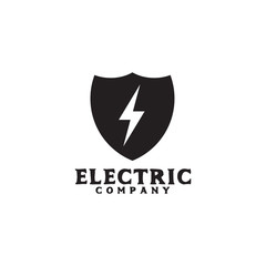 Electric company logo design vector template
