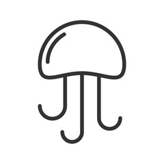 jellyfish outline ui web icon. medusa vector icon for web, mobile and user interface design isolated on white background