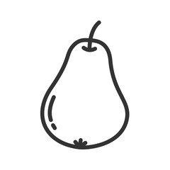 fresh juicy pear outline ui web icon. pear vector icon for web, mobile and user interface design isolated on white background