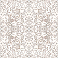 monochrome  Paisley print