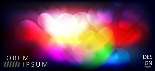 Rainbow bright multicolor abstract background with transparent stripes