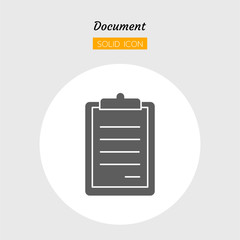 solid icon symbol, order document Isolated flat silhouette vector design