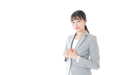 オフィスで働く若いビジネスウーマン