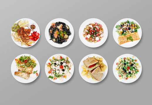 Top View of Plates Art Kit