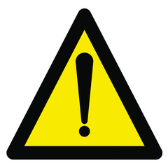 Warning sign icon, symbol design for safety warning. Vector illustration EPS 10