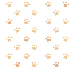 Isolated animal foot print design