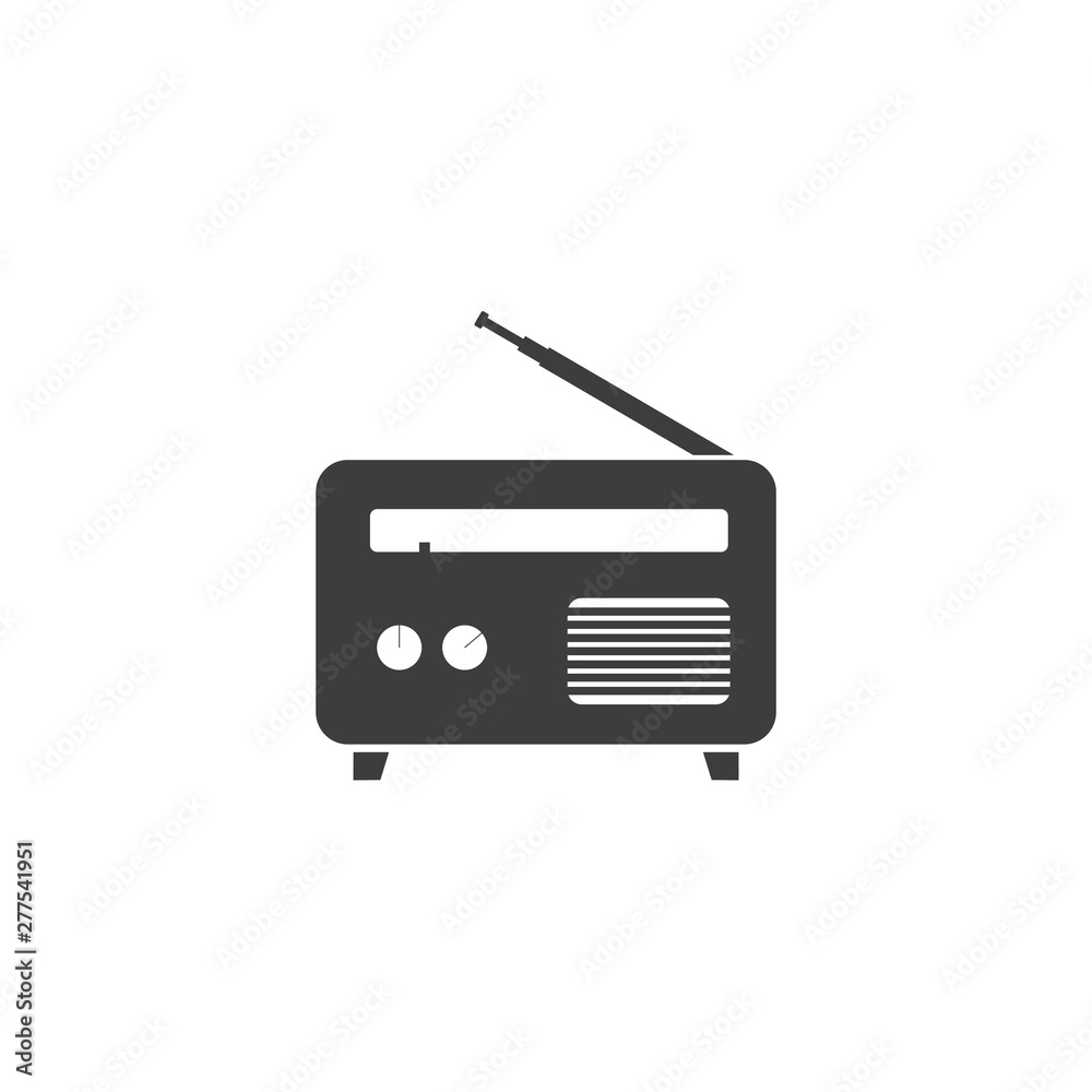 Aufkleber radio icon template black color editable. radio symbol vector sign isolated on white background. sim