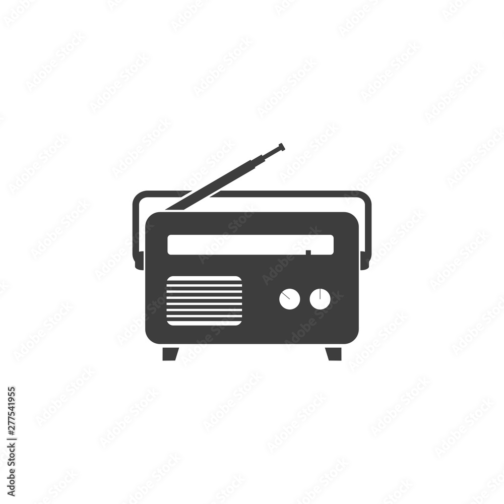 Aufkleber radio icon template black color editable. radio symbol vector sign isolated on white background. sim
