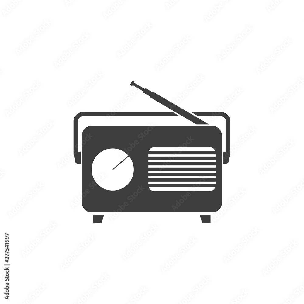 Aufkleber radio icon template black color editable. radio symbol vector sign isolated on white background. sim