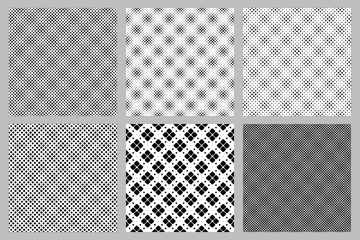 Geometrical square pattern background design set - abstract vector graphic from rounded squares