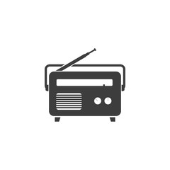 Radio icon template black color editable. Radio symbol vector sign isolated on white background. Simple logo vector illustration for graphic and web design.