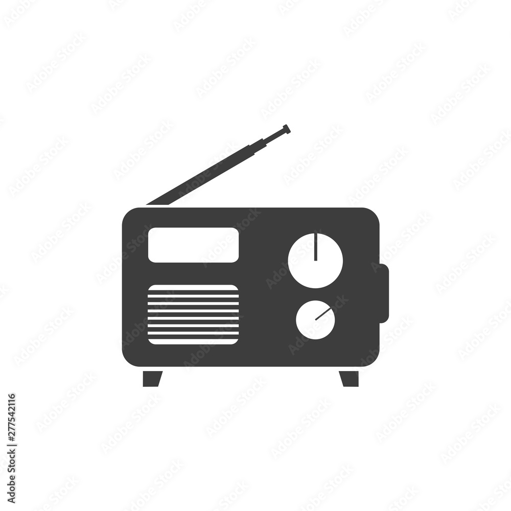 Aufkleber radio icon template black color editable. radio symbol vector sign isolated on white background. sim