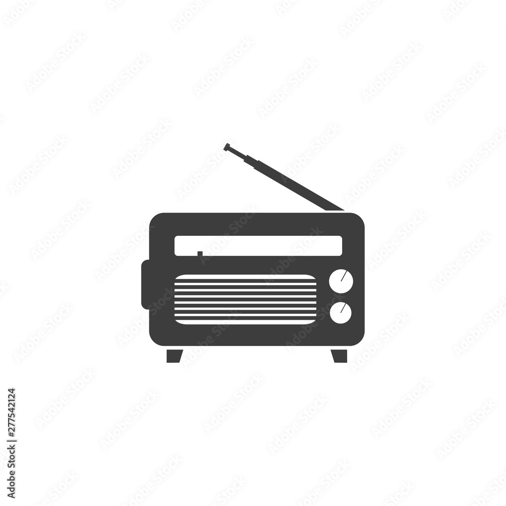 Aufkleber radio icon template black color editable. radio symbol vector sign isolated on white background. sim