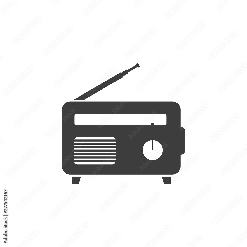 Aufkleber radio icon template black color editable. radio symbol vector sign isolated on white background. sim
