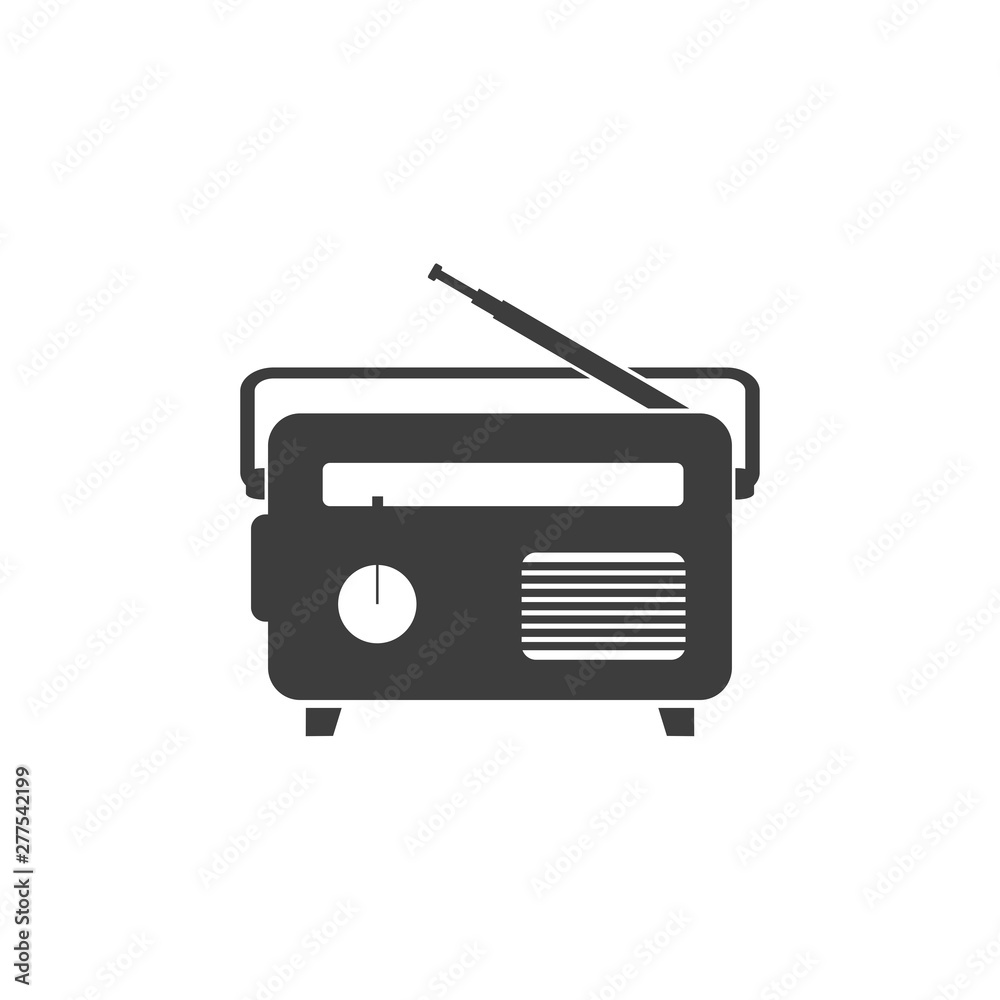 Aufkleber radio icon template black color editable. radio symbol vector sign isolated on white background. sim