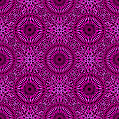 Oriental abstract garden mandala ornament pattern design background - pink elegant bohemian vector wallpaper graphic