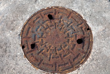 pipe cap circle top view.