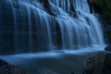 Fototapeta na wymiar Waterfall in the Catalan town of Rupit