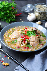 Kharcho Soup with Chicken and Herbs, Georgian Cuisine