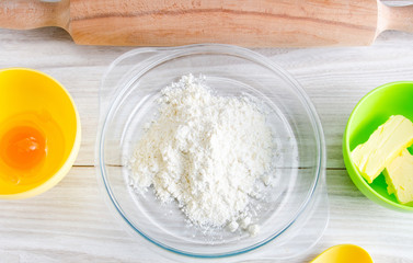 Ingredients ready for baking cookies