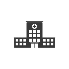 Hospital icon template black color editable. Hospital symbol vector sign isolated on white background. Simple logo vector illustration for graphic and web design.