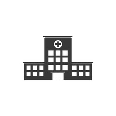 Hospital icon template black color editable. Hospital symbol vector sign isolated on white background. Simple logo vector illustration for graphic and web design.