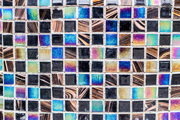 Fototapeta premium multicolor abstract texture mosaic made up of tiled squares of different colors