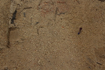 bricks on the sand